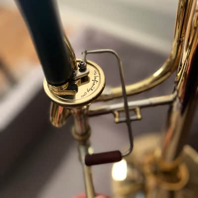 Bach 42AF Stradivarius Professional Model Bb/F Tenor Trombone with Infinity Valve 2010s - Clear-Lacquered Brass image 2