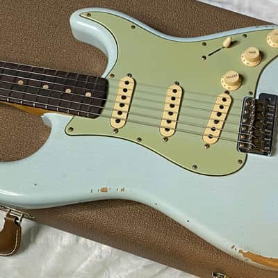 NEW! Fender Limited Edition Custom Shop 1960 Stratocaster Relic - Aged Sonic Blue - Matching Peg Head - 7.8lbs - Authorized Dealer - G07113 image 7