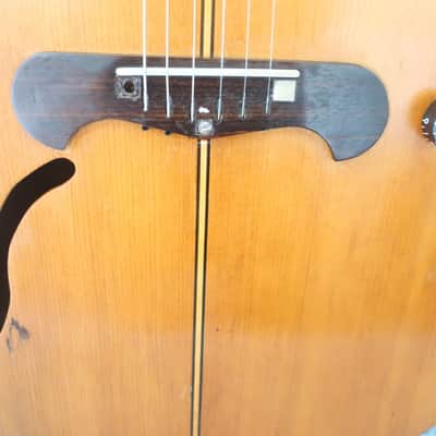 Weird Gear Alert! Flower Power! Vintage 1960s Unknown Home Made Acoustic Electro Guitar Hippy Height Ashbury Busker Scene Very Well Made With Rare Parts Vintage Rare DiMarzio Humbucker pickup & Patent Pending Grover Tuners 3+3 image 15