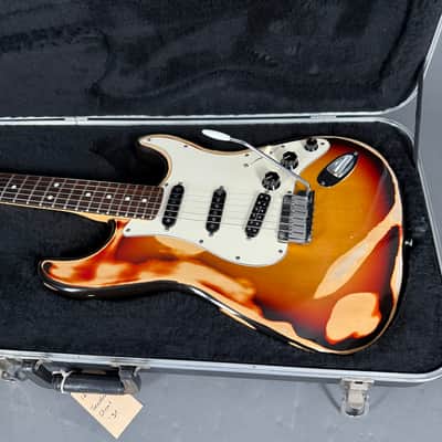 1991 Fender Stratocaster RW USA sunburst aged works fine case image 14