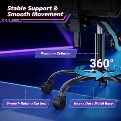 All-Day Studio Chair for Music Producers – Ergonomic Swivel Chair with Footrest image 5