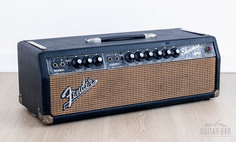 1966 Fender Showman Black Panel Vintage Tube Amp Head AB763, Serviced image 1