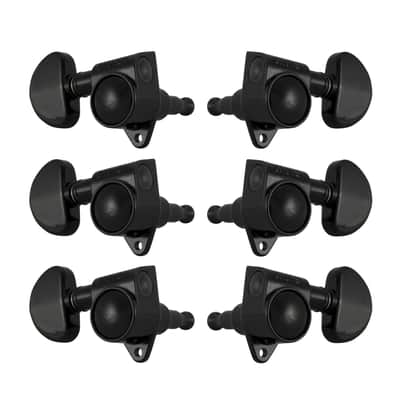 Grover 102BC  Original Rotomatic Tuners 3 +3 Black Chrome Finish image 2