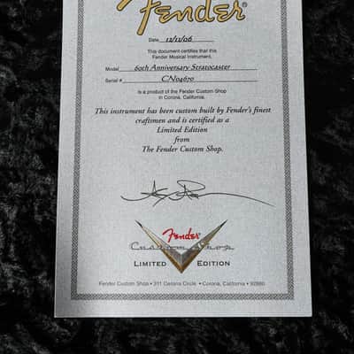 2006 Fender Custom Shop Limited Edition 60th Anniversary Presidential Select Stratocaster & Wine Set image 11