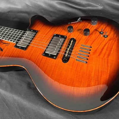 Godin LGX-SA with AA Flame Maple Top 2010s - Cognac Burst image 1