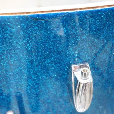 Vintage 1950's/60's Gretsch 6 Ply Shell Pack Blue Sparkle image 13