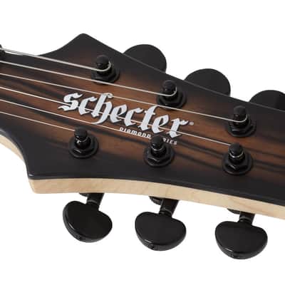 Schecter C-1 Pale Moon Natural Satin with Black Burst image 12