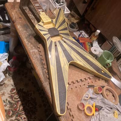 Dean Dimebag Darrell Pantera ML Limited Edition Black Gold Rising Sun Relic Custom Paint #3 image 9