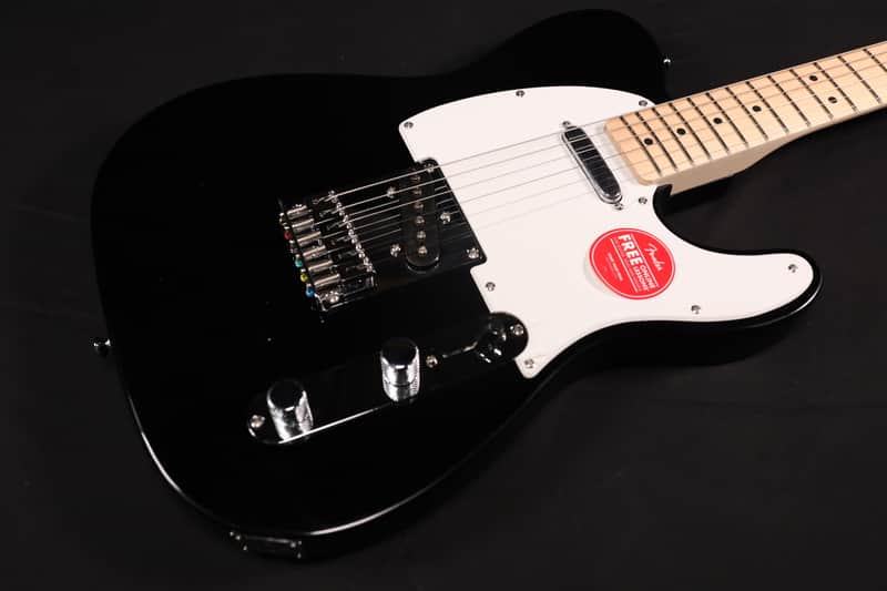 Squier Squier Sonic Telecaster Maple Fingerboard White Pickguard Black 291 image 1