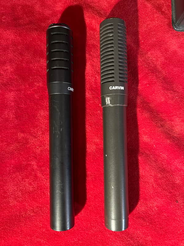 (2) Carvin CM90E Condenser Microphones 2000s - Black image 1