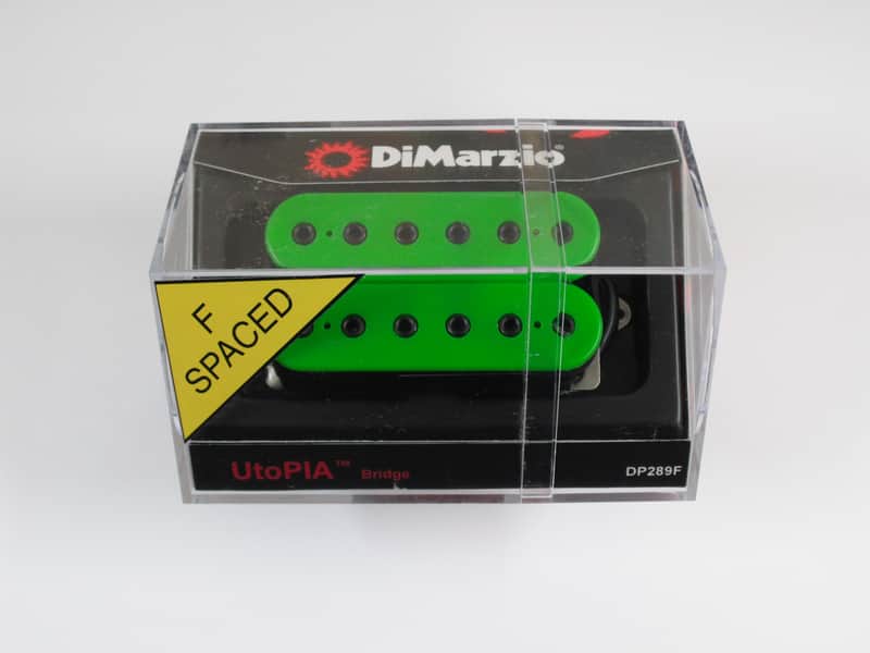 DiMarzio F-Spaced Utopia Bridge Humbucker Green W/Black Poles DP 289 F image 1