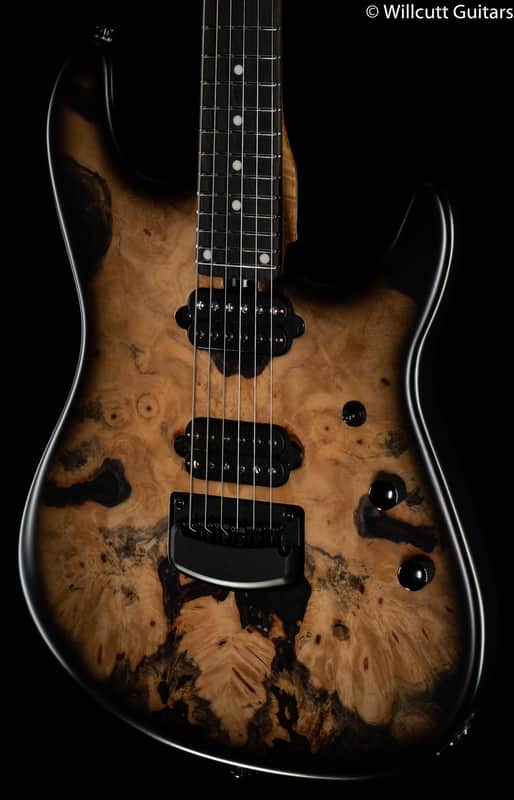 Ernie Ball Music Man Jason Richardson 6-string Cutlass Natural Buckeye Burl Black Burst - S03968-7.10 lbs image 1