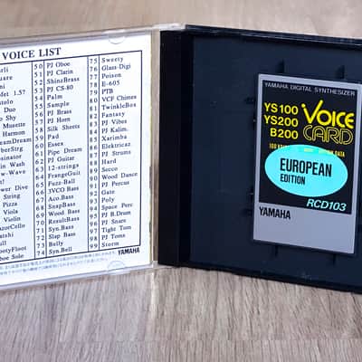 Yamaha YS100 / YS200 / TQ5 / B200 / V50 ROM Card // RCD103 European Collection image 2
