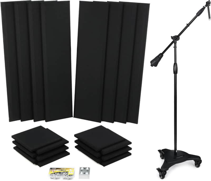 Primacoustic London 10 Acoustic Room Kit - Black  Bundle with Ultimate Support MC-125 Professional Studio Boom Microphone Stand image 1