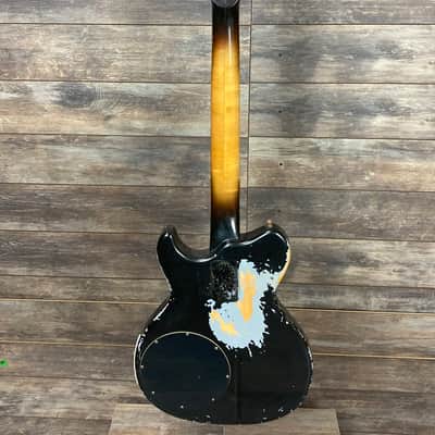 Mosrite Brass Rail The New 1976 Model Bicentennial Deluxe Black #17 Crazy Rare - Project Guitar image 3