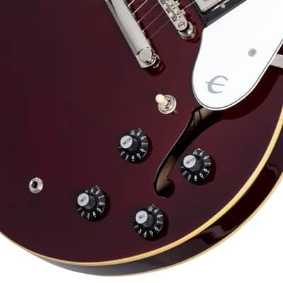 Epiphone Noel Gallagher Riviera Semi-Hollow Electric Guitar - Dark Wine Red image 7