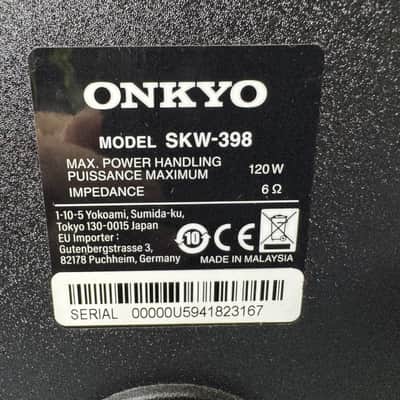 Onkyo SKW-398 Home Theater System 3.1 Channel Subwoofer 3 Front Speakers image 5
