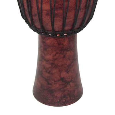 Tycoon Red Marble Rope Tuned Djembe, TAJ-10 RMA image 1