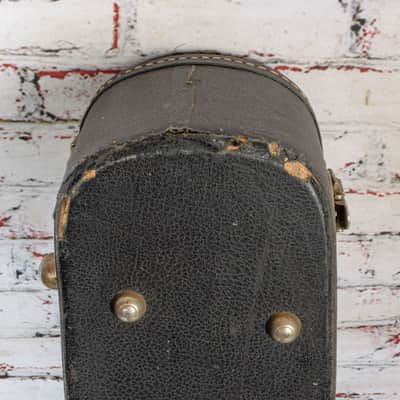 Victoria Luggage Co 1960's Dreadnought Acoustic Guitar Hard Shell Case Black and Yellow VINTAGE image 8