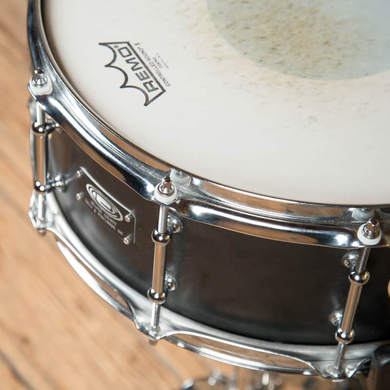 OCDP NAMM show 14×6.5 OCDP 6.5x14 15 Ply Vented Maple Snare Drum Black USED | Reverb