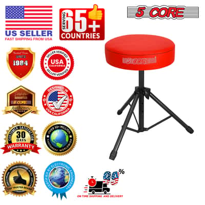5 Core Drum Throne 3" Padded Seat Adjustable Drumming Chair for Practice and Performance image 15