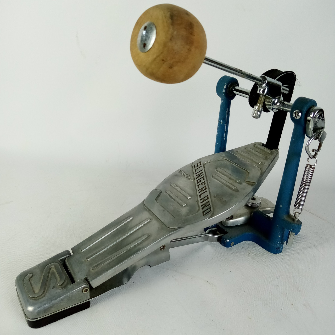 Slingerland "Tempo King" Bass Drum Pedal+OG Wood Beater Chicago,IL Vintage 60s* — main photograph