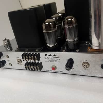Fully Restored Knight Basic 60 Tube Stereo Power Amplifier - Extensive Restoration Performed, Amazing Performance And Incredible Cosmetic Condition, Simplified Biasing! image 7