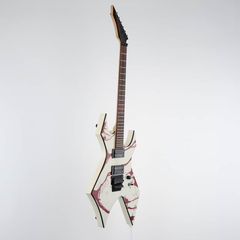 B.C.Rich JJSW2 Joey Jordison Signature Warlock II White with Blood