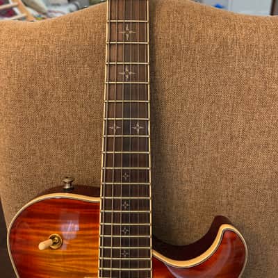Knaggs Kenai T1 Flame Curly Maple top Dark Cherry Burst 2023 - Dark Cherry Burst image 3