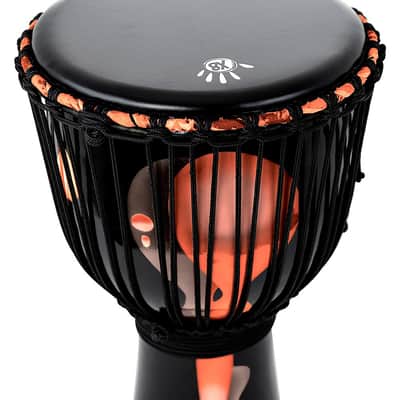 X8 Drums Blackout Lava Lamp Djembe Regular 12 in. Red Multi Fade image 2