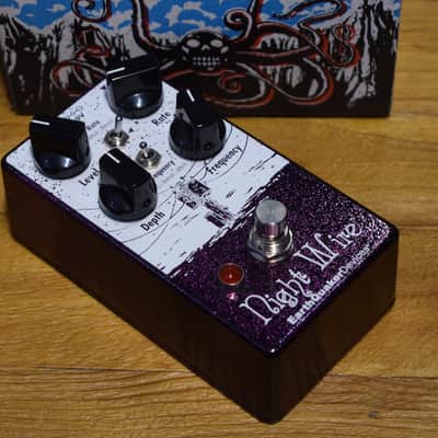 EarthQuaker Devices Night Wire Wide Range Harmonic Tremolo V2 2017 - Present - Purple Sparkle / White Print image 2