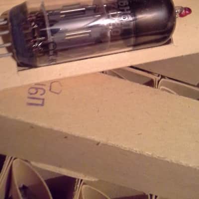NOS 6N6P USSR MILITARY RED-TIP GOLD GRID TUBES OTK image 2