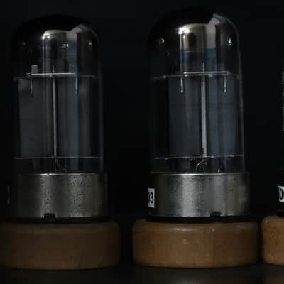 4x 1960s GE 6080 Black Plate Top Ring Getter USA Made Amplitrex Tested Tube image 4