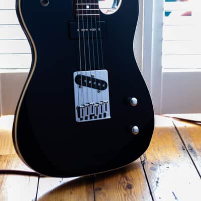 2002 Fender Japan Aerodyne Telecaster Black with cream binding P90 matching headstock - RARE CIJ! image 2