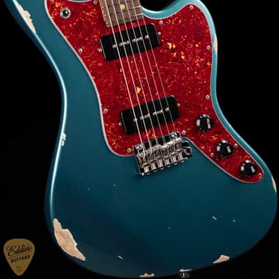 2024 - Suhr Eddie's Guitars Exclusive Roasted Classic JM Antique - Ocean Turquoise Metallic image 6