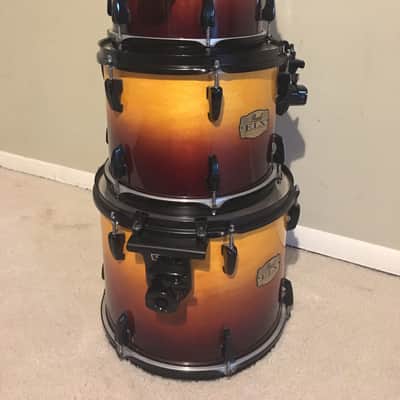 Pearl ELX 5-piece drum set in Amber fade w/ black hardware image 6
