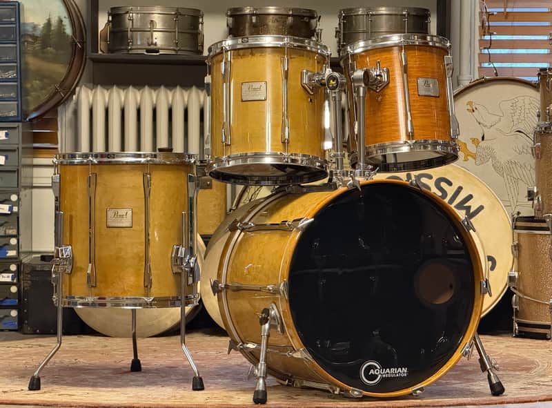 Pearl CZX Custom Z Birdseye Maple 18x22 16x16 12x12 13x13 Drum Kit image 1