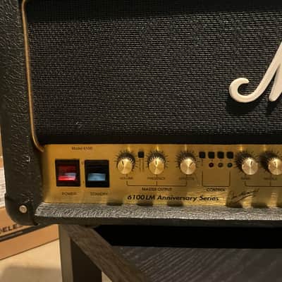 Marshall 6100 30th Anniversary Series 3-Channel 100-Watt Guitar Amp Head 1992 - 1997 - Black image 3