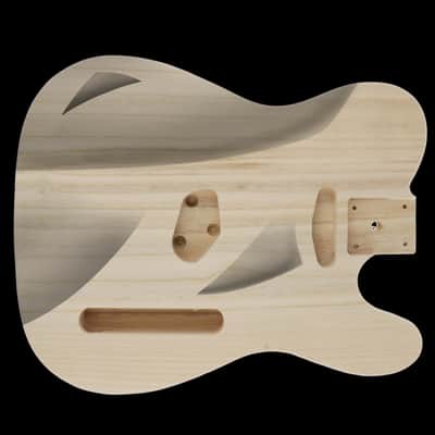 Warmoth Thinline Telecaster Body Grade AAA Flame Maple Fire Burst