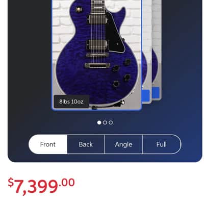 Gibson Le Paul Custom Shop 2025 - Gibson Custom Les Paul Custom AAA Quilt Top - Viper Blue Gloss, image 18