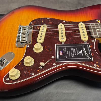 Fender American Stratocaster 70th Anniversary BRAND NEW Professional II AAA Flame Top Comet Burst Sunburst USA Strat FSR Limited Special Edition Guitar image 15