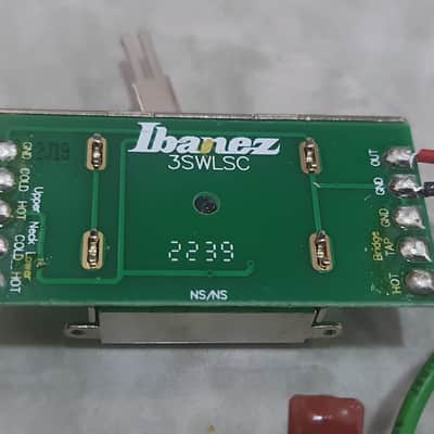 Genuine Ibanez 5 Way Switch 3SWLSC Wiring Harness for H-H Pickups w/ Black Knobs image 2