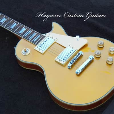 Modified LP + Cream Binding+2" Wide XX-Large Rosewood/Maple Neck (51mm at the nut)  Custom Shop LP Goldtop +2 Matched Custom Pickups +Leveled, Crowned and Polished Frets + Complete setup with Low Action! image 5