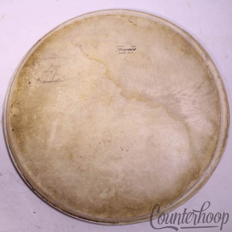 Slingerland 17"Genuine Calf Skin Parade Drum Head Batter/Resonant Tom Vintage40s image 1