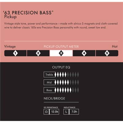 Fender Pure Vintage 63 Precision Bass Pickup Black image 2