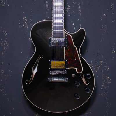 D'Angelico Premier SS Semi-Hollow Single Cutaway - Black Flake image 1