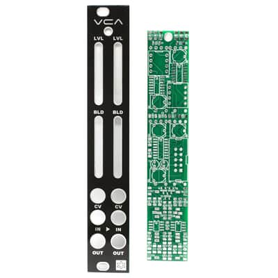 Synthrotek VCA PCB & Panel - Dual Voltage Controlled Amplifier Eurorack PCB Set image 1