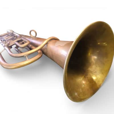J. Altrichter Rare Antique BBb Tuba Brass Germany Frankfurt Late 19th Early 20th Century image 4