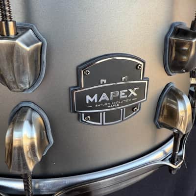 Mapex Saturn Evolution 6.5x14 Snare Drum in Gun Metal Grey Lacquer with Black Nickel Hardware (Rm 4) image 2