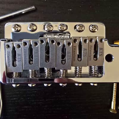 Wilkinson Strat Bridge with Titanium saddles image 1
